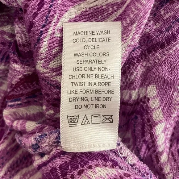 Denim 24/7 Sleeveless Sundress Plus Size 22/24 1X Purple & White - Picture 13 of 13